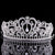 Fashion Water Droplets Crown Flower Alloy Rhinestone Plating Crown 1 Piece