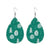 Fashion Water Droplets Pu Leather Handmade Women's Drop Earrings 1 Pair