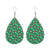 Fashion Water Droplets Pu Leather Handmade Women's Drop Earrings 1 Pair