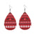 Fashion Water Droplets Pu Leather Handmade Women's Drop Earrings 1 Pair