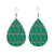 Fashion Water Droplets Pu Leather Handmade Women's Drop Earrings 1 Pair