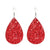 Fashion Water Droplets Pu Leather Handmade Women's Drop Earrings 1 Pair