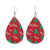 Fashion Water Droplets Pu Leather Handmade Women's Drop Earrings 1 Pair