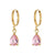 Fashion Water Droplets Stainless Steel Drop Earrings Plating Inlay Zircon Stainless Steel Earrings