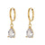 Fashion Water Droplets Stainless Steel Drop Earrings Plating Inlay Zircon Stainless Steel Earrings