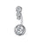 Fashion Water Droplets Stainless Steel Inlay Zircon Belly Ring 5 Pieces