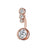 Fashion Water Droplets Stainless Steel Inlay Zircon Belly Ring 5 Pieces