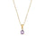 Fashion Water Droplets Stainless Steel Plating Inlay Zircon Gold Plated Pendant Necklace