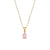 Fashion Water Droplets Stainless Steel Plating Inlay Zircon Gold Plated Pendant Necklace