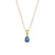 Fashion Water Droplets Stainless Steel Plating Inlay Zircon Gold Plated Pendant Necklace