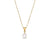 Fashion Water Droplets Stainless Steel Plating Inlay Zircon Gold Plated Pendant Necklace