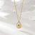 Fashion Water Droplets Stainless Steel Plating Shell Necklace