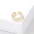 Fashion Waves Flower Copper Open Ring In Bulk