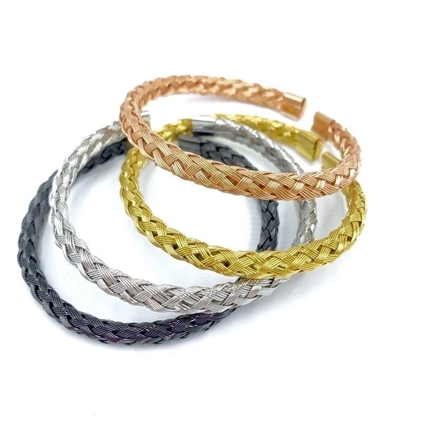 Fashion Waves 304 Stainless Steel 18K Gold Plated Stainless Steel Bracelets In Bulk