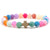 Fashion Weathered Agate Stone Bead Bracelet Sports Dumbbell Cross Elastic Bracelet