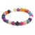 Fashion Weathered Agate Stone Bead Bracelet Sports Dumbbell Cross Elastic Bracelet