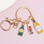 Fashion Wine Bottle Metal Plating Keychain