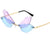 Fashion Wings Pc Special-shaped Mirror Frameless Women's Sunglasses