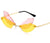 Fashion Wings Pc Special-shaped Mirror Frameless Women's Sunglasses