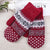 Fashion Women's Double Thickened Warm Bag Mittens Autumn And Winter Outdoor Rabbit Wool Gloves For Boys And Girls