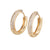 Fashion Zircon Hoop Earrings Simple Copper Earrings Women Macro-inlaid Zirconium Round Earrings