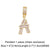 Fashion Zircon Letter Hip Hop Men's And Women's Copper Necklace