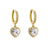 Fashion Zircon Micro-inlaid Peach Heart Earrings European And American Style Copper Jewelry