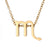 Fashion Zodiac Constellation Pendant Stainless Steel Gold Plated Necklace