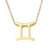 Fashion Zodiac Constellation Pendant Stainless Steel Gold Plated Necklace