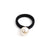 Fashionable Simple Leather Band Korean Style Hair Rope Hair Rope Women's  Pearl Large Intestine Hair Ring Hair Flower  Commuter Jewelry