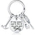 Father's Day Gift Letter Stainless Steel Hammer Wrench Screwdriver Key Ring