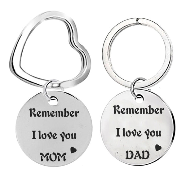 Father's Day Mother's Day Stainless Steel Keychain Wholesale