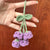 Finished [Lily Of The Valley Pendant] Wool Flower Crocheted Key Chain Bag Pendant Blue Bell Flower Handmade