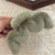 Fluffy Cream Color Imitation Rabbit Hair M-shaped Updo Hair Clip 13cm Large Autumn And Winter New Plush Hairpin Hair Grip