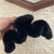 Fluffy Cream Color Imitation Rabbit Hair M-shaped Updo Hair Clip 13cm Large Autumn And Winter New Plush Hairpin Hair Grip