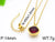 Formal Simple Style Geometric Stainless Steel Inlay Zircon Pendant Necklace