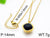 Formal Simple Style Geometric Stainless Steel Inlay Zircon Pendant Necklace