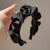 French Retro Black Pleated Headband Female Elegant  Hair Tie High Cranial Top Headwear High Sense Face Small Headband