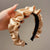 French Retro Black Pleated Headband Female Elegant  Hair Tie High Cranial Top Headwear High Sense Face Small Headband