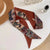 French Silk Scarf Bow Tie Hair Retro National Style Oil Painting Silk Scarf Hair Band Female Tie Scarf Long Ribbon Korean Style