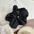 French Style Black And White Extra Large Size Flower Bud Hair Ring Big Intestinal Ring Headdress Hair String Hair Accessories Simple Elegant Hair Accessories For Women