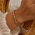 French Style Modern Style Solid Color Stainless Steel Plating Inlay Zircon 18k Gold Plated Bracelets