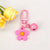 Fresh Colorful Small Flower Bell Keychain Diy Handmade Pendant Girl Heart Bag Door Buckle Cute Ornaments