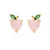 Fruit Vegetable Stud 18k Real Gold Color Zirconium Copper Earrings