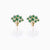 Fruit Vegetable Stud 18k Real Gold Color Zirconium Copper Earrings