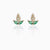 Fruit Vegetable Stud 18k Real Gold Color Zirconium Copper Earrings