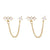 Fruit Vegetable Stud 18k Real Gold Color Zirconium Copper Earrings