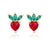 Fruit Vegetable Stud 18k Real Gold Color Zirconium Copper Earrings