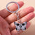 Funny Butterfly Skull Zinc Alloy Halloween Keychain