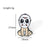 Funny Cool Style Cartoon Character Skull Alloy Plating Unisex Brooches